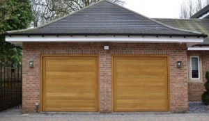 Picture of a pair of Woodrite Warwick Wemford Idigbo garage doors          